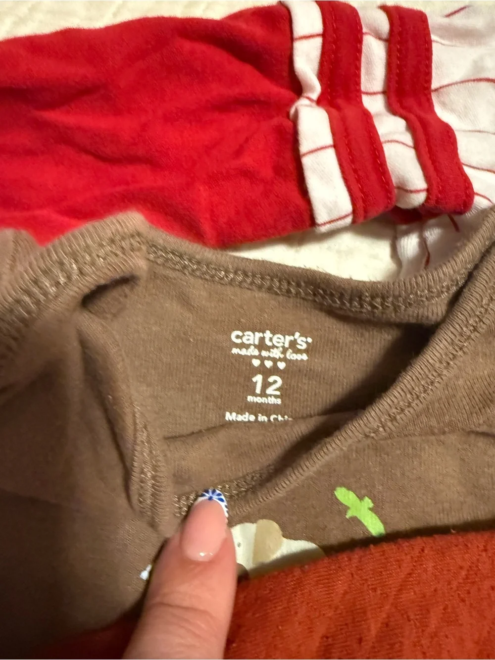 Lot of 6 piece baby clothes 12 months various brands in good condition